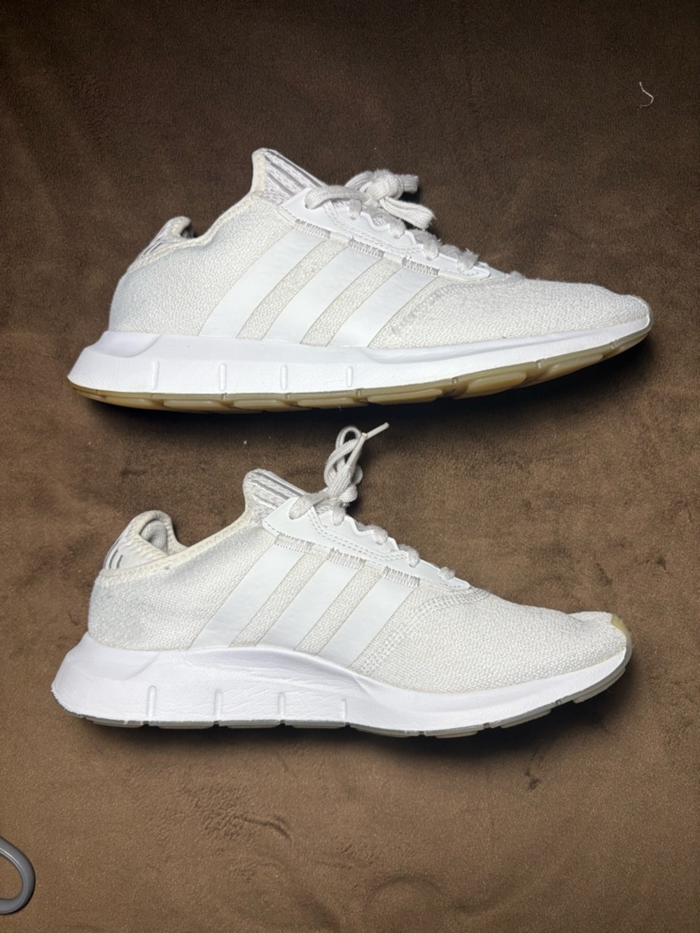 White Adidas Running Sneakers - Men’s Size 10 ⚪️🔥